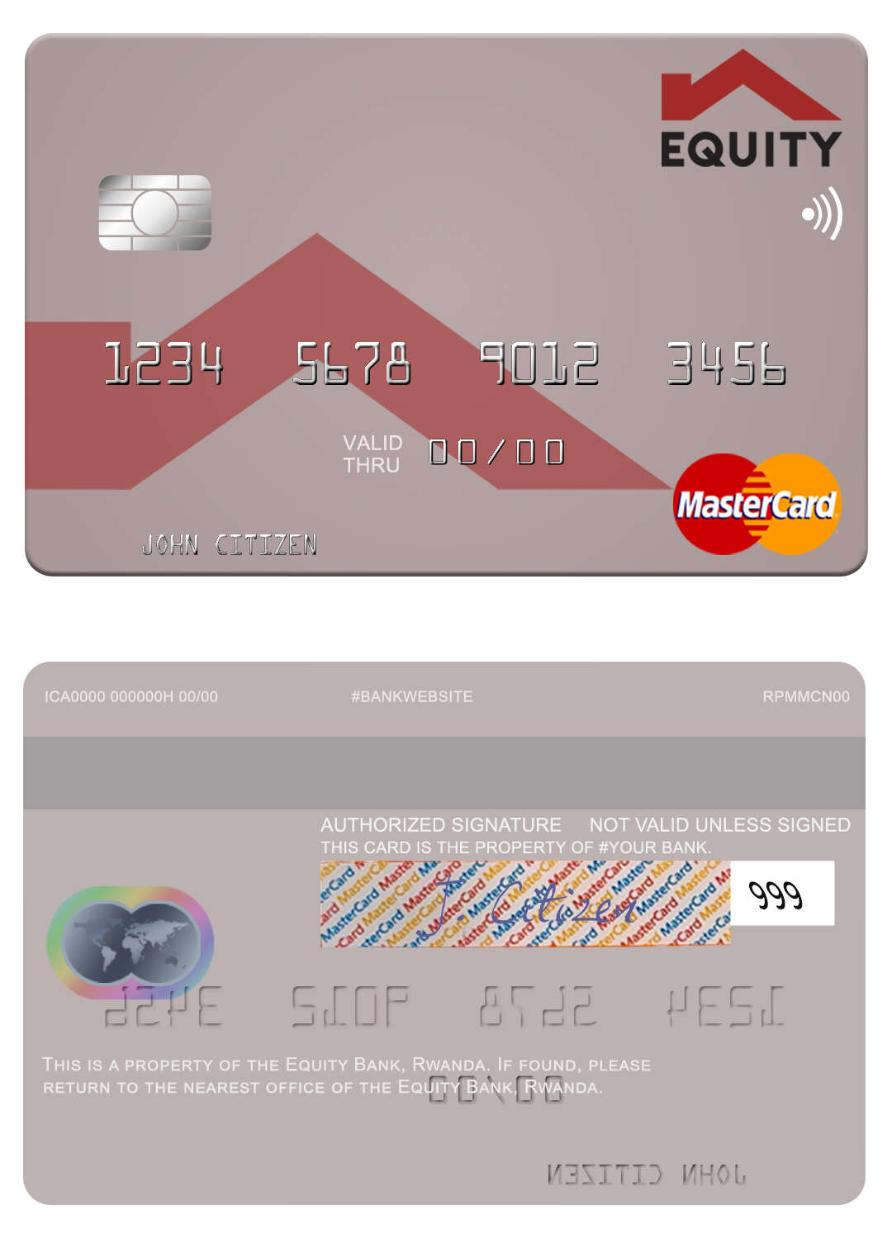 Rwanda Equity Bank mastercard screen